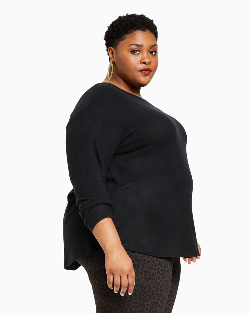 Side of plus size Mirian Laced-Back Tee by Downing Studio | Dia&Co | dia_product_style_image_id:117777